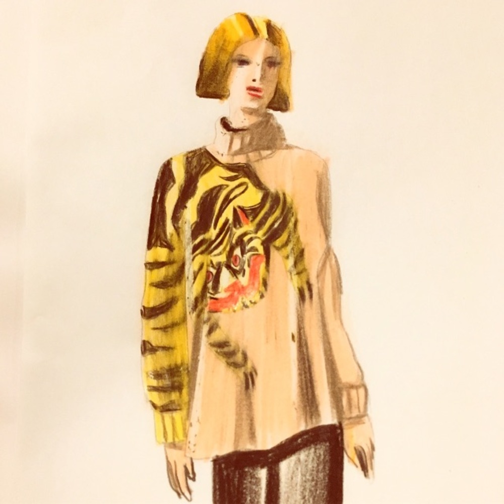 h&m tiger turtleneck sweater